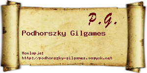 Podhorszky Gilgames névjegykártya